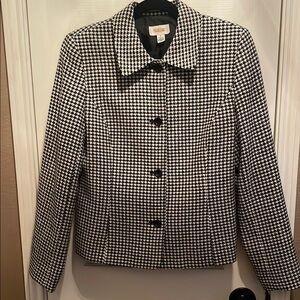 Talbot’s Black and White Houndstooth Jacket